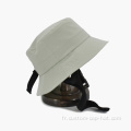 Casquette de pêcheur de crème solaire de couleur unie